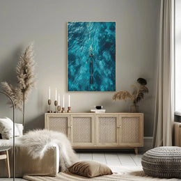 Vibrant Underwater Adventure in Modern Aquatic Setting Travel Poster PosterGoat