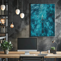 Vibrant Underwater Adventure in Modern Aquatic Setting Travel Poster PosterGoat