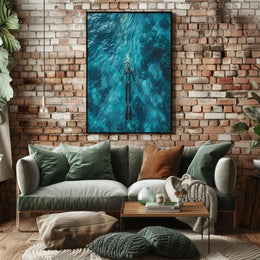 Vibrant Underwater Adventure in Modern Aquatic Setting Travel Poster PosterGoat