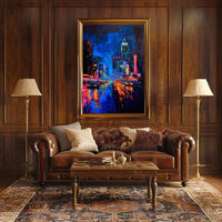 Vibrant Urban Nightlife Masterpiece: Urban or Cityscape Poster PosterGoat
