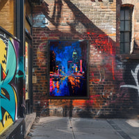 Vibrant Urban Nightlife Masterpiece: Urban or Cityscape Poster PosterGoat
