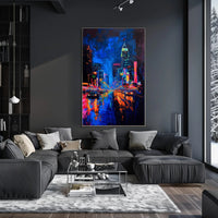 Vibrant Urban Nightlife Masterpiece: Urban or Cityscape Poster PosterGoat