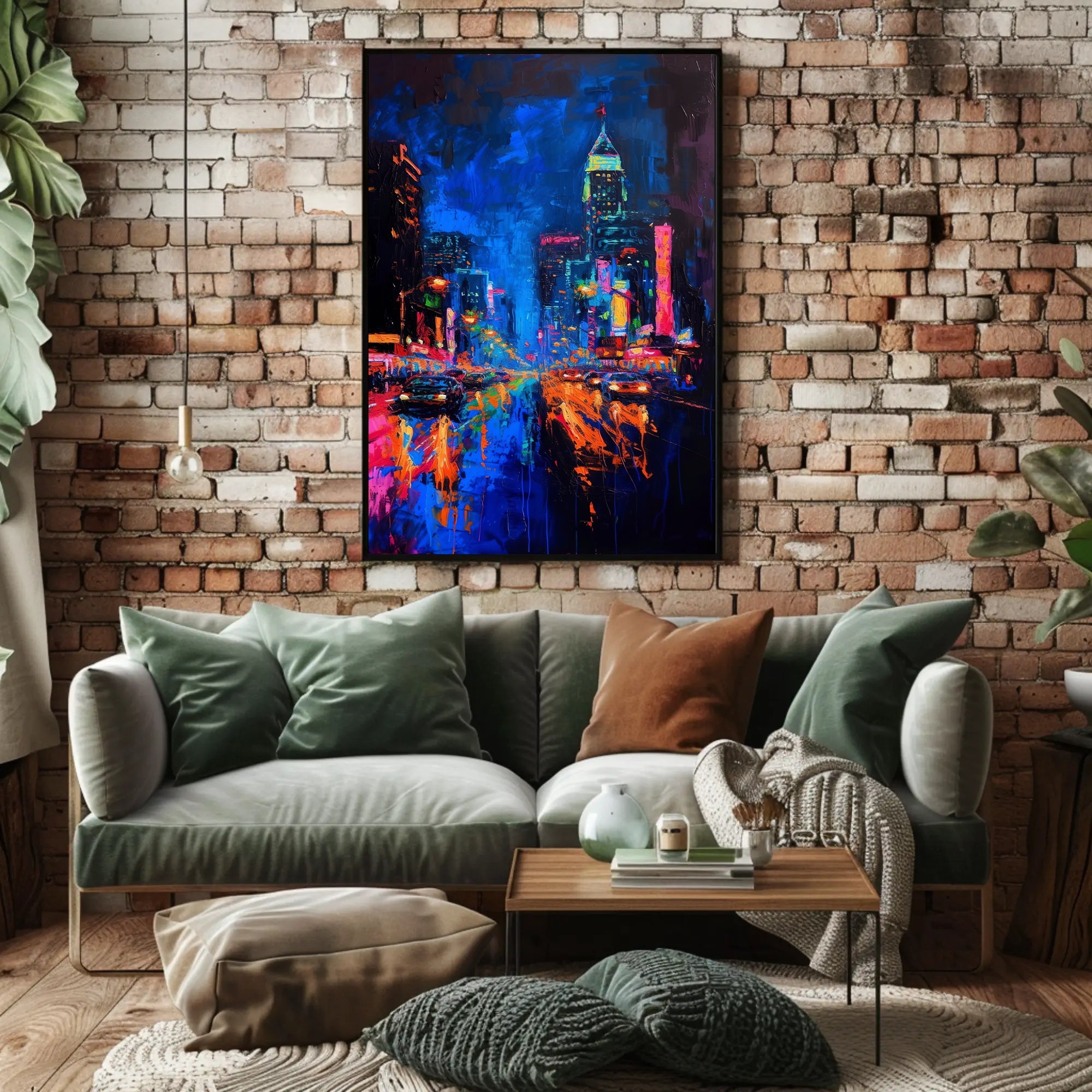 Vibrant Urban Nightlife Masterpiece: Urban or Cityscape Poster PosterGoat