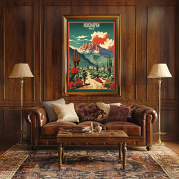 Vibrant Vintage Travel Art Poster of Huichapan, Mexico PosterGoat