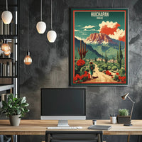 Vibrant Vintage Travel Art Poster of Huichapan, Mexico PosterGoat