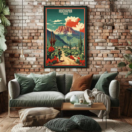 Vibrant Vintage Travel Art Poster of Huichapan, Mexico PosterGoat