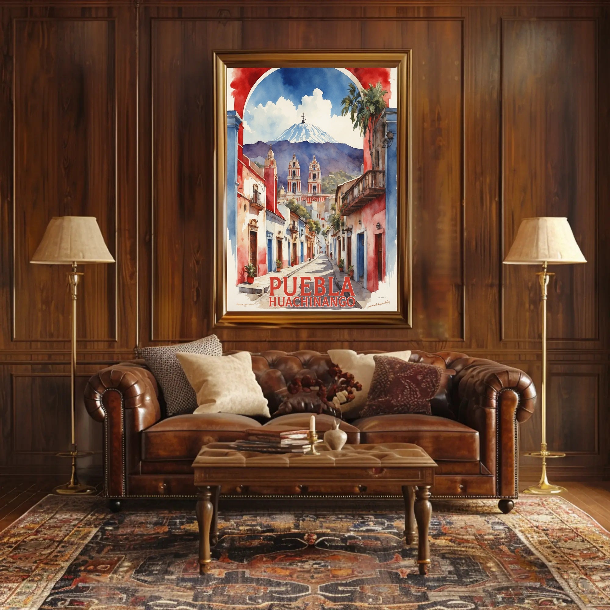 Vibrant Watercolor Street Scene Travel Poster PosterGoat