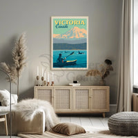 Victoria Coastal Kayaking Adventure Travel Poster PosterGoat