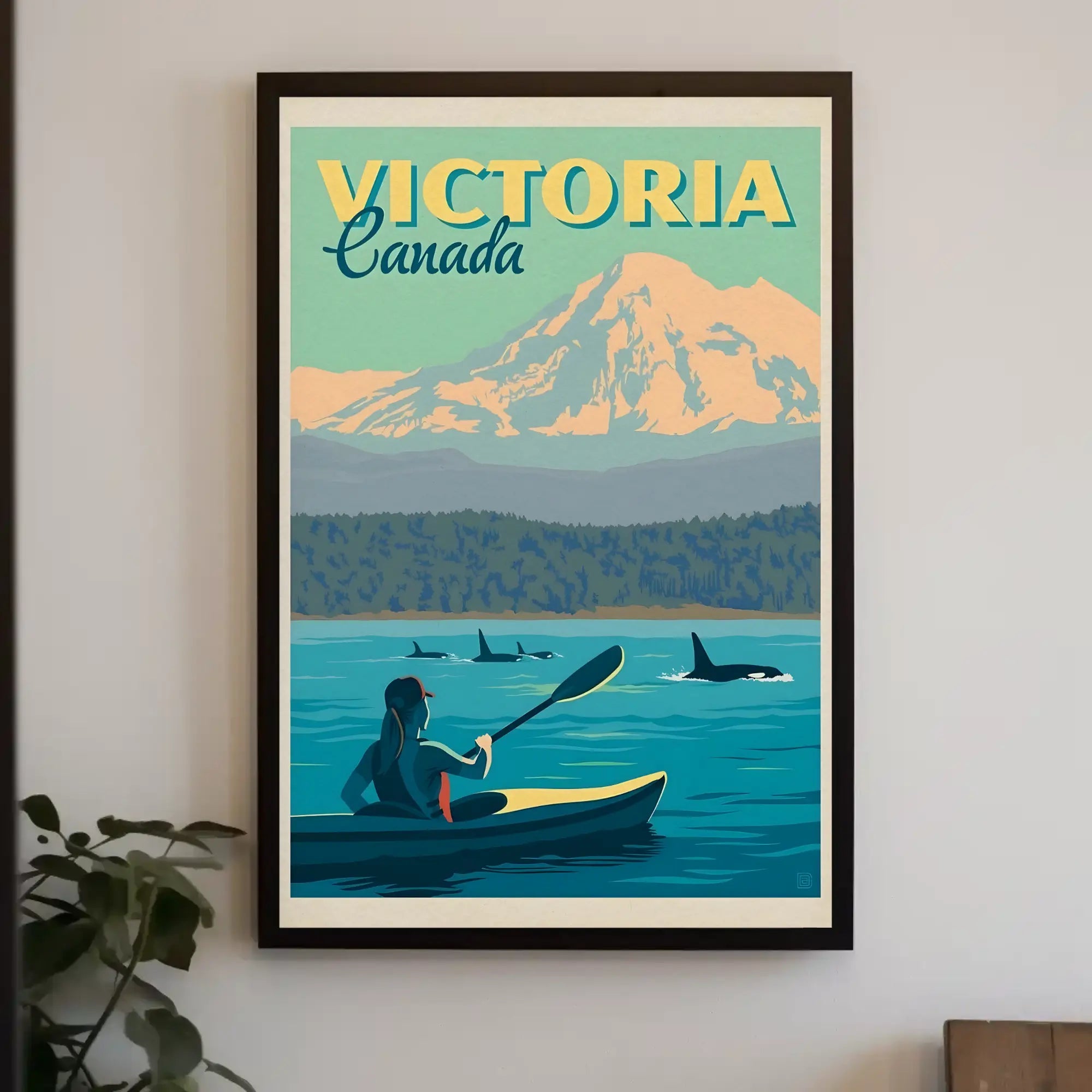 Victoria Coastal Kayaking Adventure Travel Poster PosterGoat
