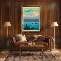 Victoria Coastal Kayaking Adventure Travel Poster PosterGoat