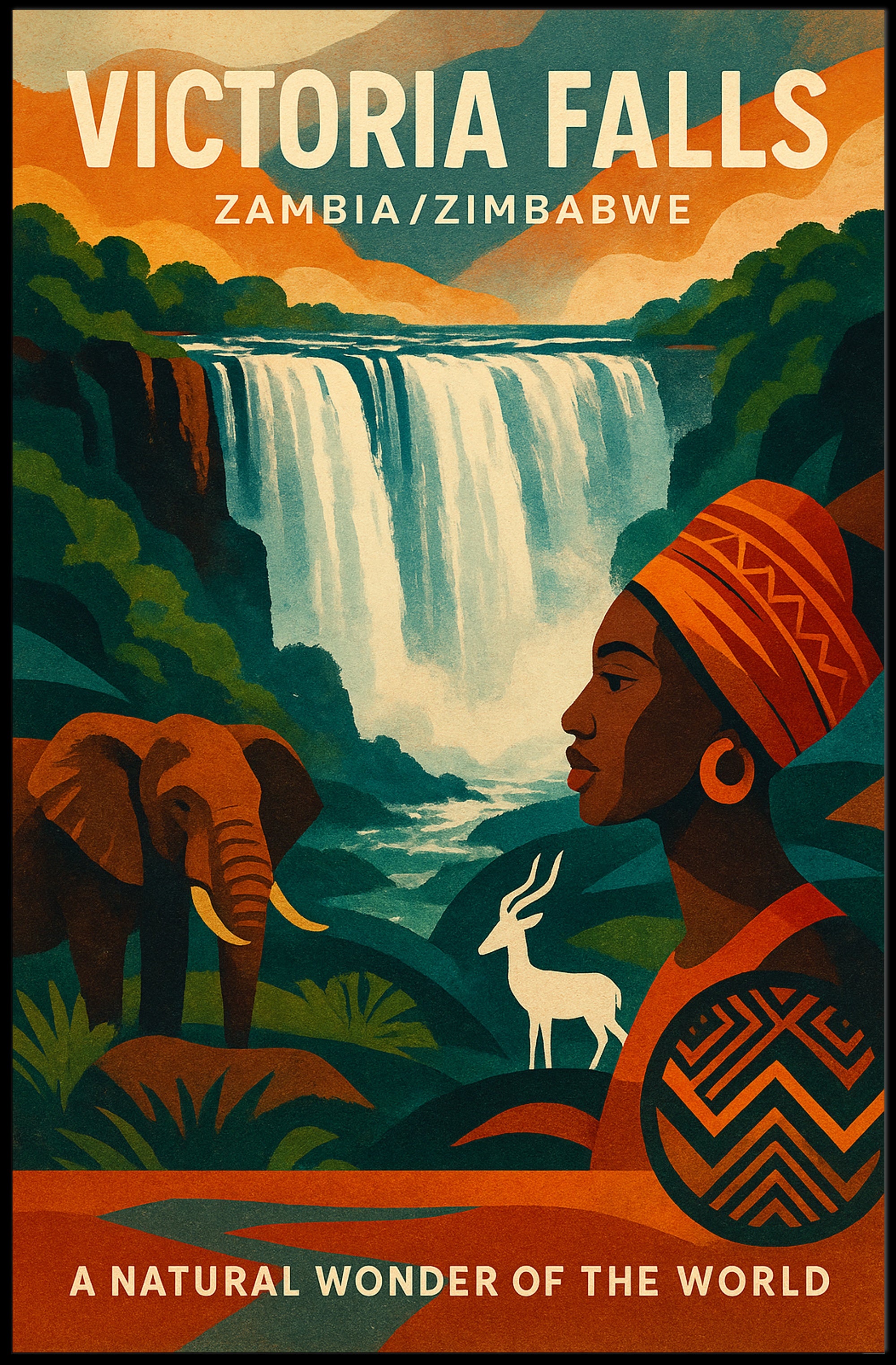 Victoria Falls A Natural Wonder Poster PosterGoat