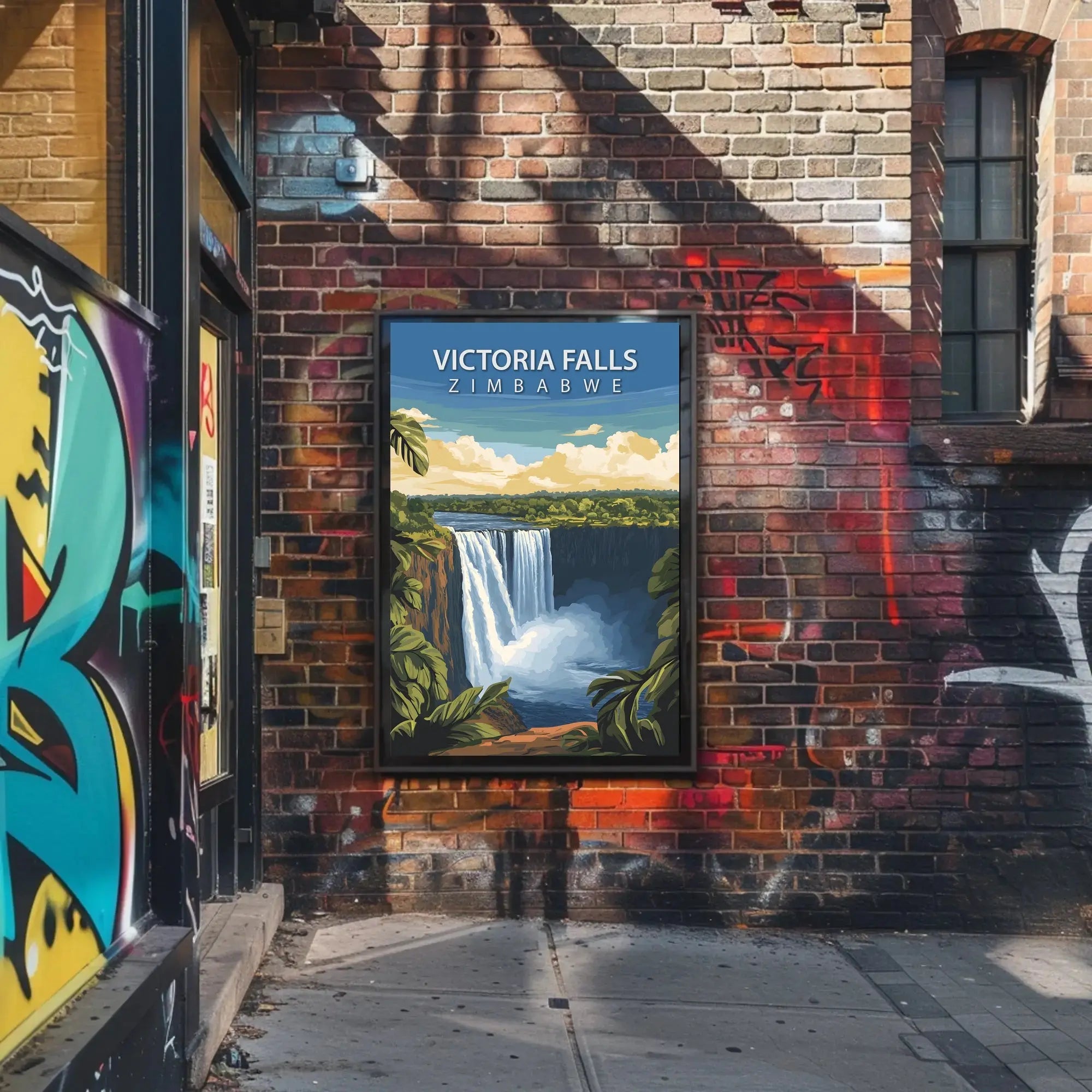 Victoria Falls Travel Poster PosterGoat