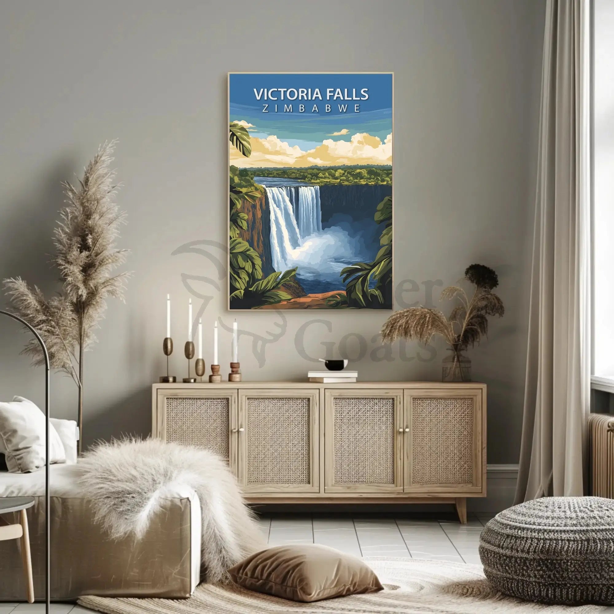 Victoria Falls Travel Poster PosterGoat