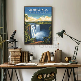 Victoria Falls Travel Poster PosterGoat