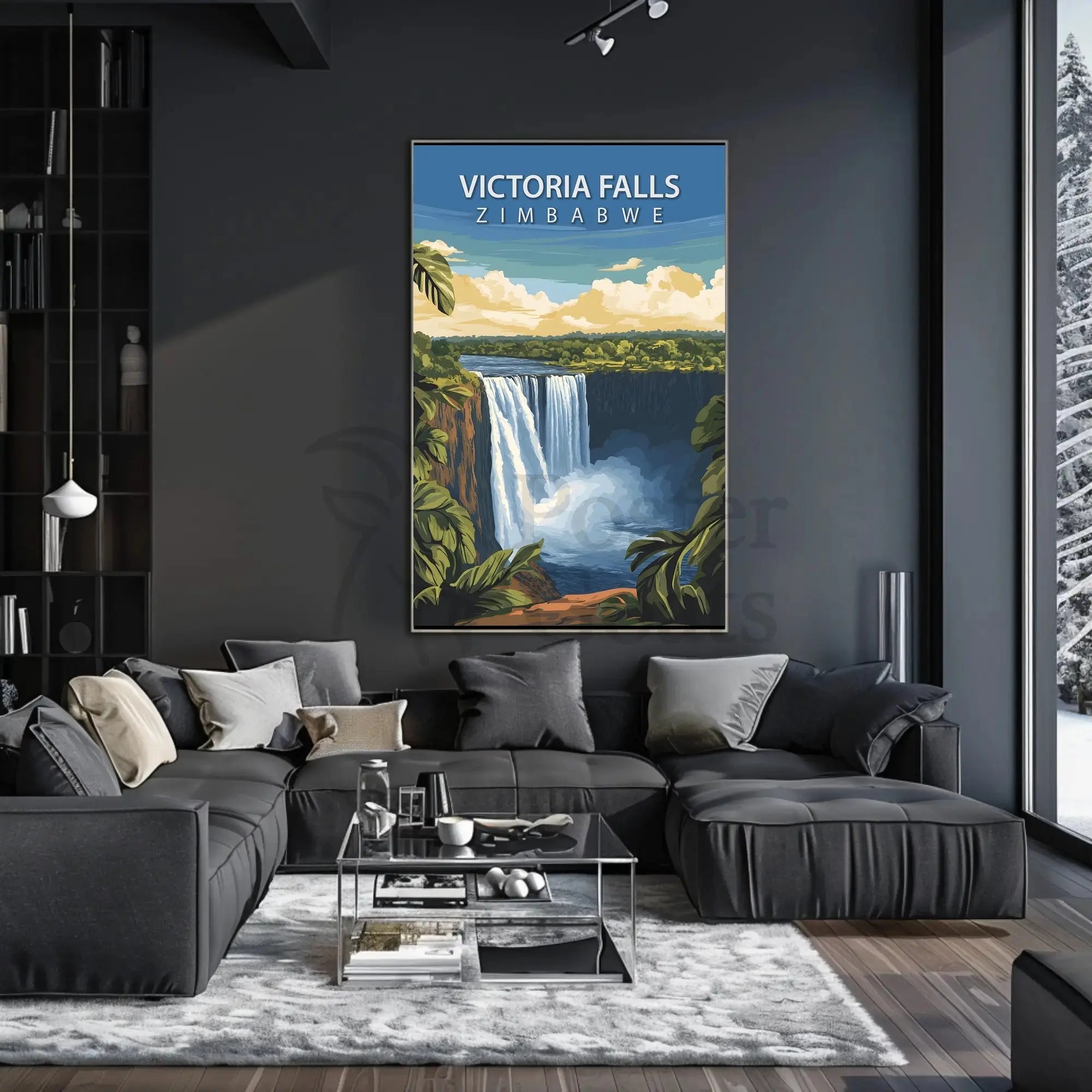 Victoria Falls Travel Poster PosterGoat