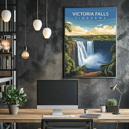 Victoria Falls Travel Poster PosterGoat