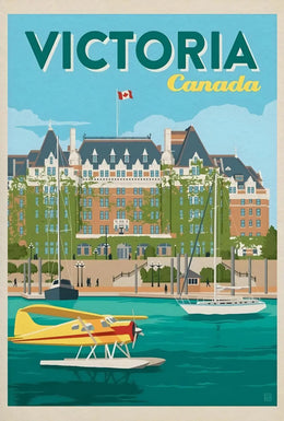 Victoria Harbor Vintage Travel Charm - Travel Poster PosterGoat