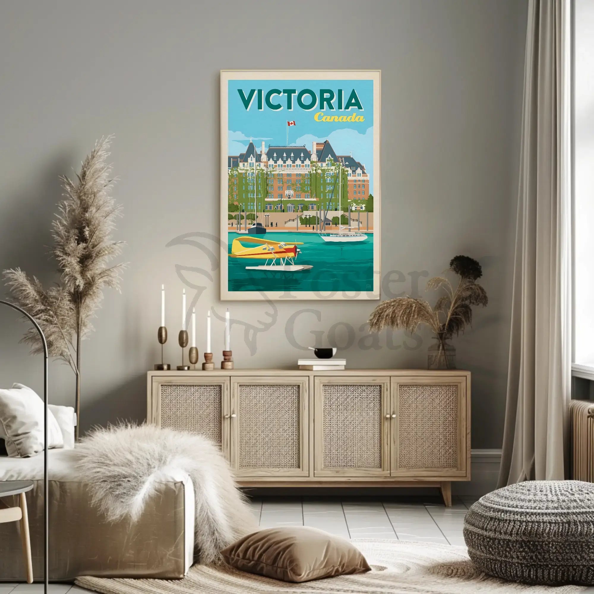 Victoria Harbor Vintage Travel Charm - Travel Poster PosterGoat
