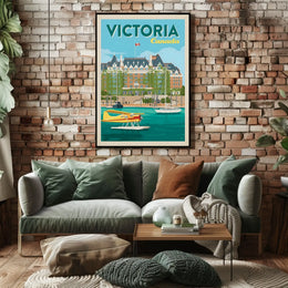 Victoria Harbor Vintage Travel Charm - Travel Poster PosterGoat