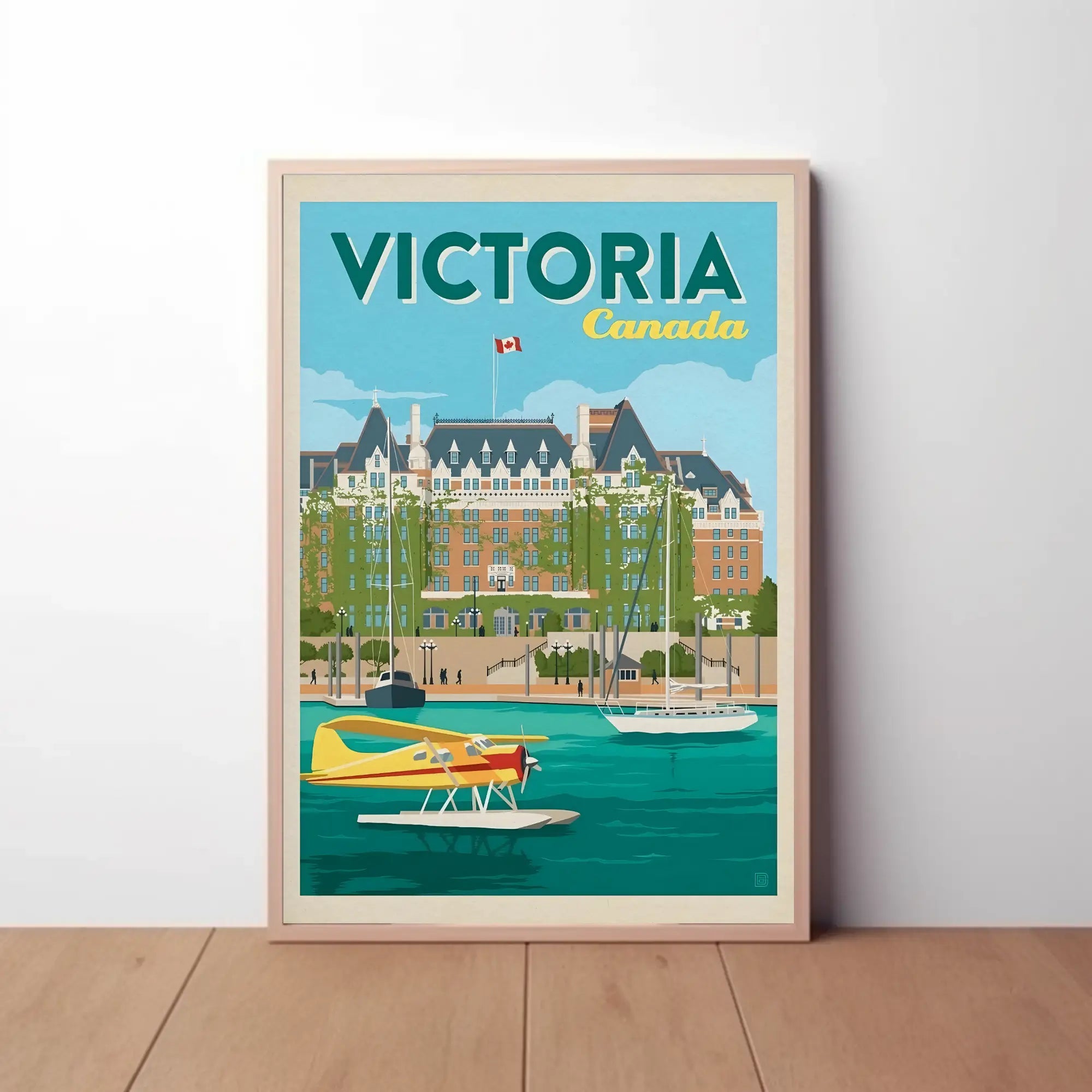 Victoria Harbor Vintage Travel Charm - Travel Poster PosterGoat