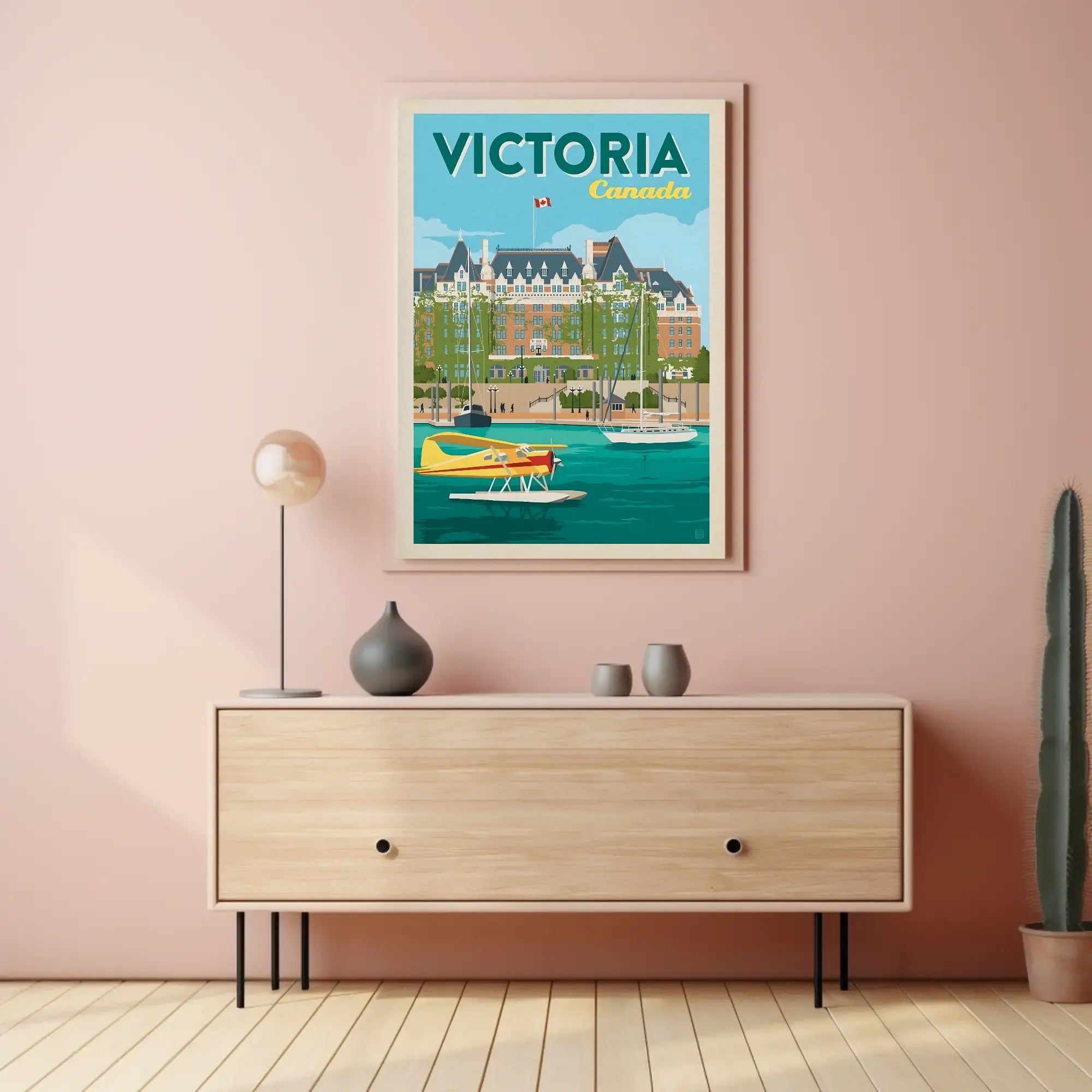 Victoria Harbor Vintage Travel Charm - Travel Poster PosterGoat