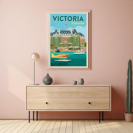 Victoria Harbor Vintage Travel Charm - Travel Poster PosterGoat