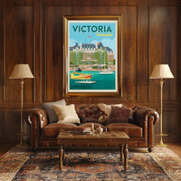 Victoria Harbor Vintage Travel Charm - Travel Poster PosterGoat