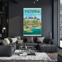 Victoria Harbor Vintage Travel Charm - Travel Poster PosterGoat