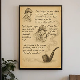 Victorian Detective Illustration Art Print Poster PosterGoat