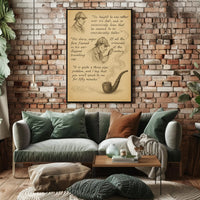 Victorian Detective Illustration Art Print Poster PosterGoat