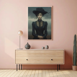 Victorian Elegance in Monochrome Heritage Poster showcases timeless sophistication and intricate Victorian charm.