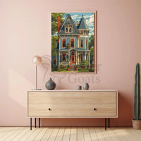 Victorian Elegance: Classic Home Illustration Cultural or Heritage Poster PosterGoat