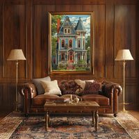 Victorian Elegance: Classic Home Illustration Cultural or Heritage Poster PosterGoat