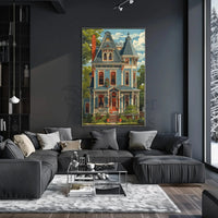 Victorian Elegance: Classic Home Illustration Cultural or Heritage Poster PosterGoat