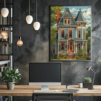 Victorian Elegance: Classic Home Illustration Cultural or Heritage Poster PosterGoat