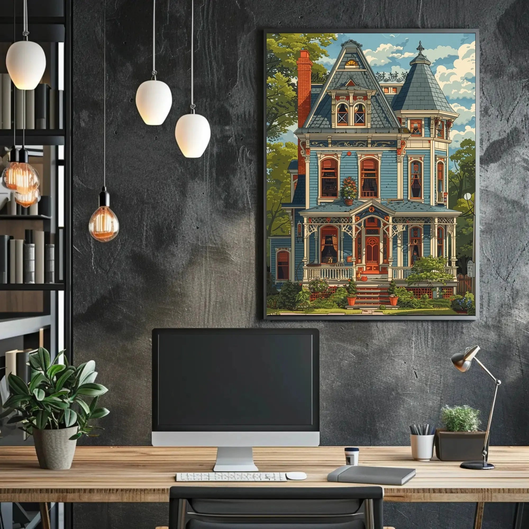 Victorian Elegance: Classic Home Illustration Cultural or Heritage Poster PosterGoat