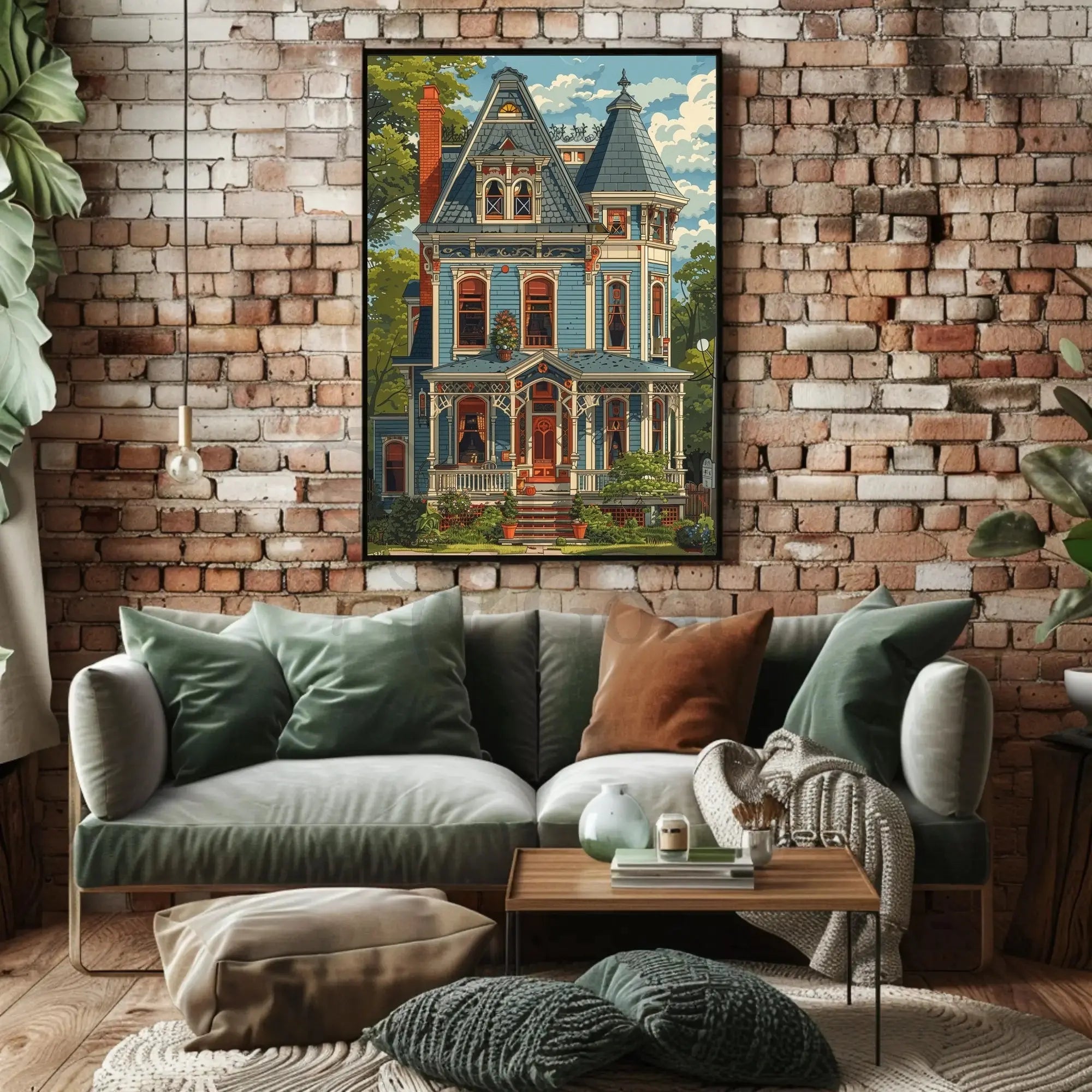 Victorian Elegance: Classic Home Illustration Cultural or Heritage Poster PosterGoat