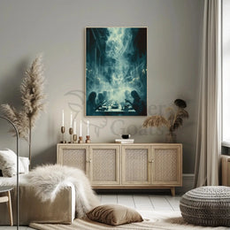 Victorian Ghostly Dinner Scene: Abstract, Artistic Poster PosterGoat