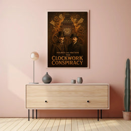 Victorian Steampunk London Scene with Detectives Urban or Cityscape Poster PosterGoat