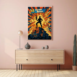Victory Royale Comic Style Gaming Triumph Pop Culture Poster PosterGoat