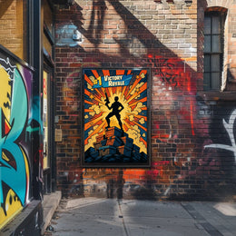 Victory Royale Comic Style Gaming Triumph Pop Culture Poster PosterGoat