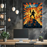 Victory Royale Comic Style Gaming Triumph Pop Culture Poster PosterGoat