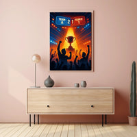 Victory Trophy Highlighted in Sports Competition Poster PosterGoat