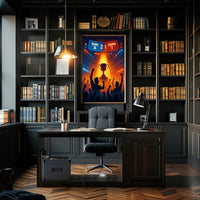 Victory Trophy Highlighted in Sports Competition Poster PosterGoat