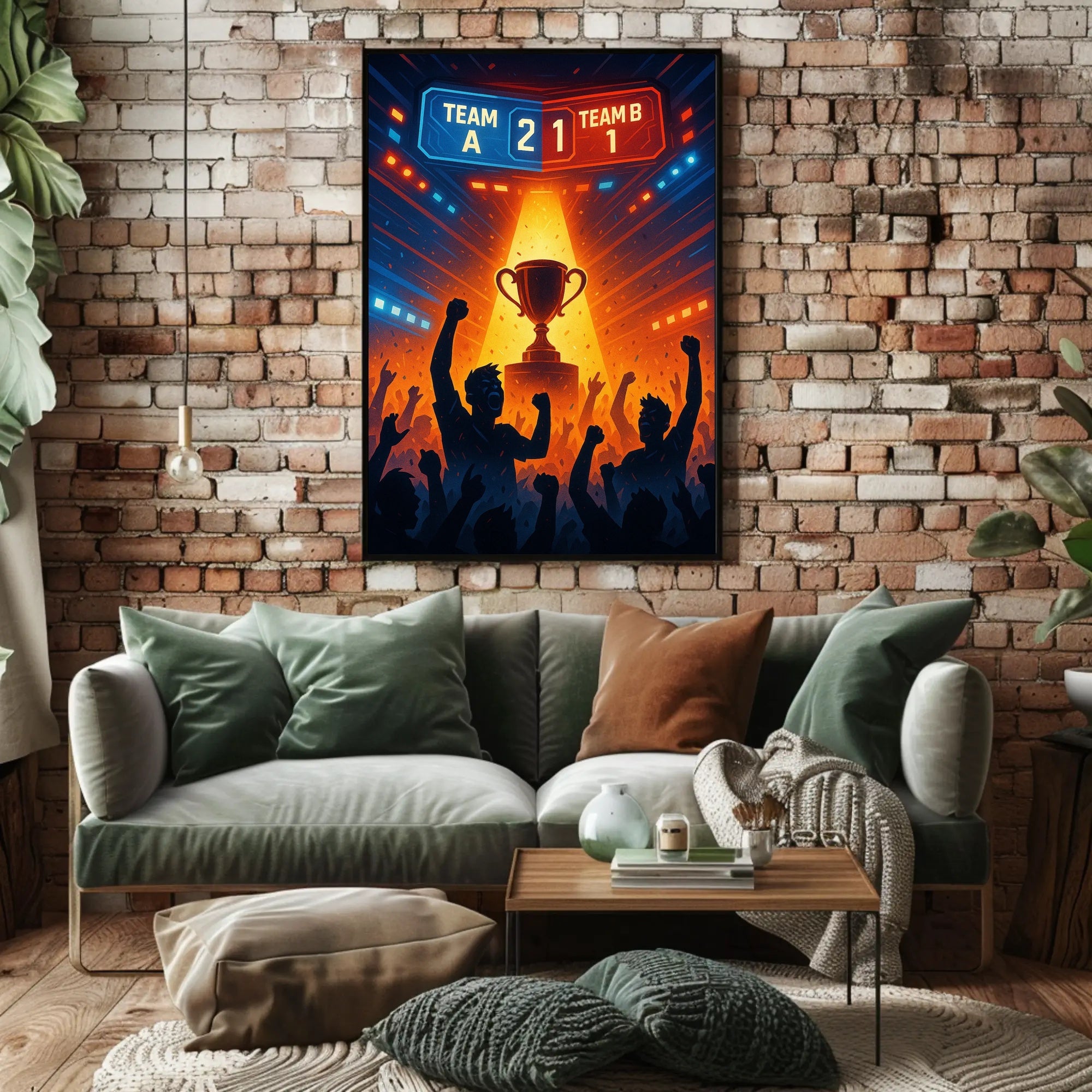 Victory Trophy Highlighted in Sports Competition Poster PosterGoat