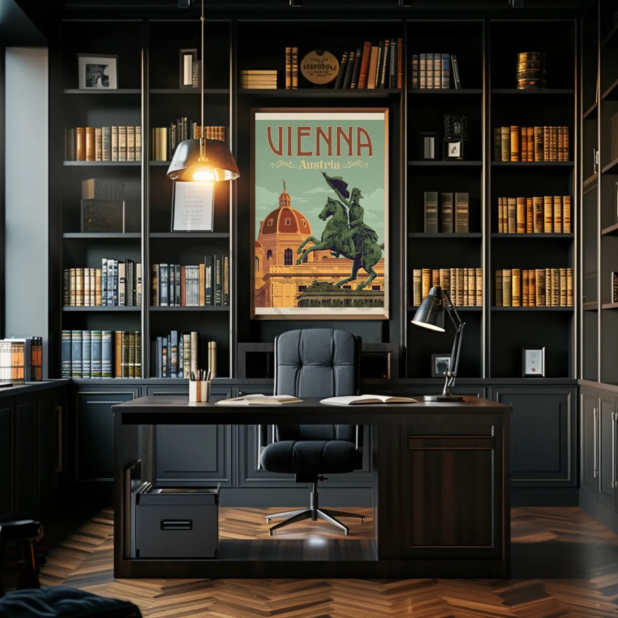 Vienna Architectural Charm Vintage Travel Poster PosterGoat
