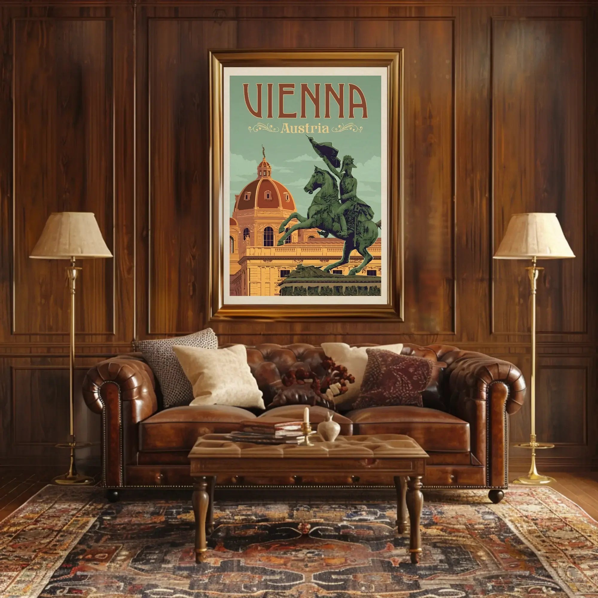 Vienna Architectural Charm Vintage Travel Poster PosterGoat