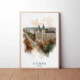 Vienna Cityscape Elegance Travel Poster PosterGoat
