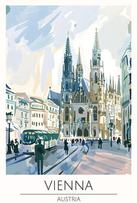 Vienna Dreamscape City Life Travel Poster PosterGoat