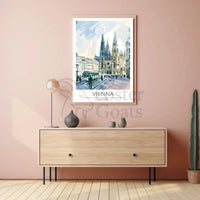 Vienna Dreamscape City Life Travel Poster PosterGoat